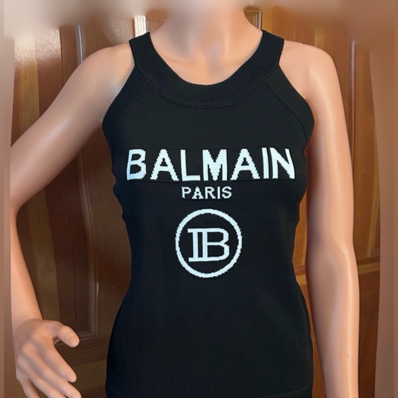 Authentic BALMAIN Knit Detail Tank - Picture 9 of 16